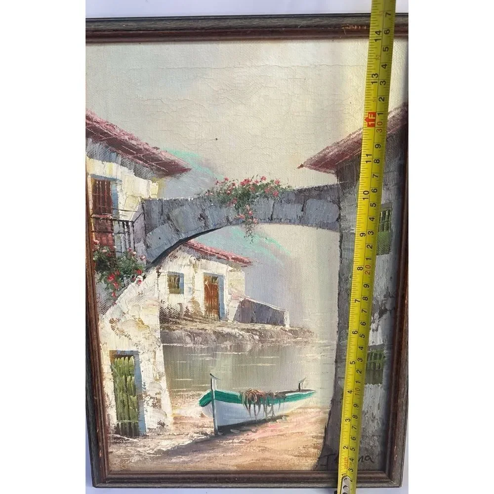 Vintage Oil Painting on Canvas Signed by artist